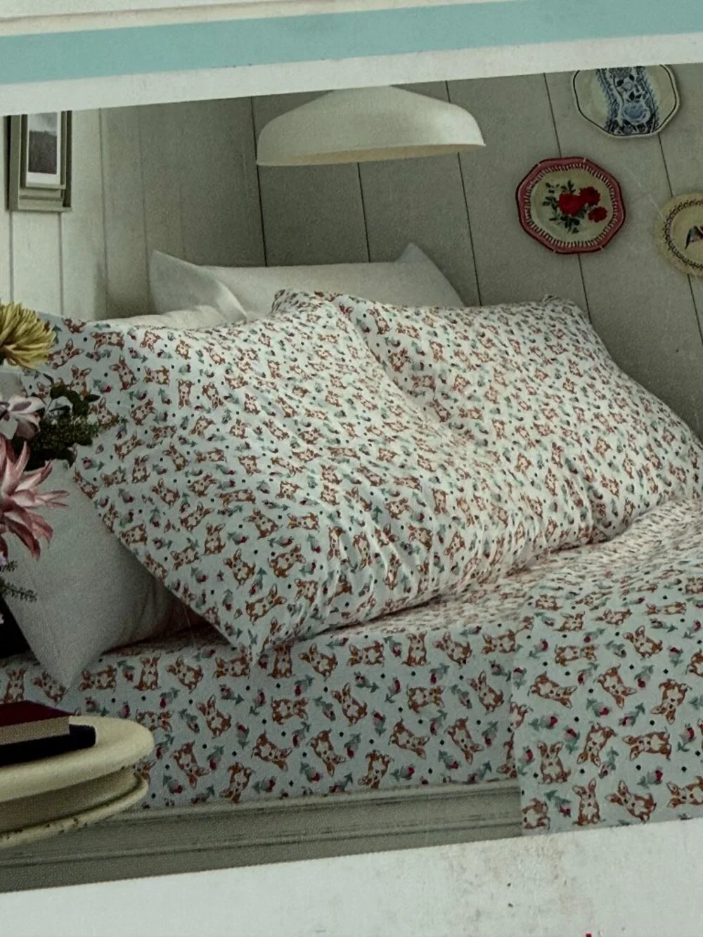 Cath Kidston London Corgi Multi Dog Standard Pillow Cases Lot 100% Cotton NEW